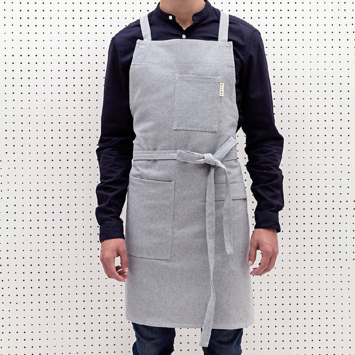 Blue Crossback Bib Apron