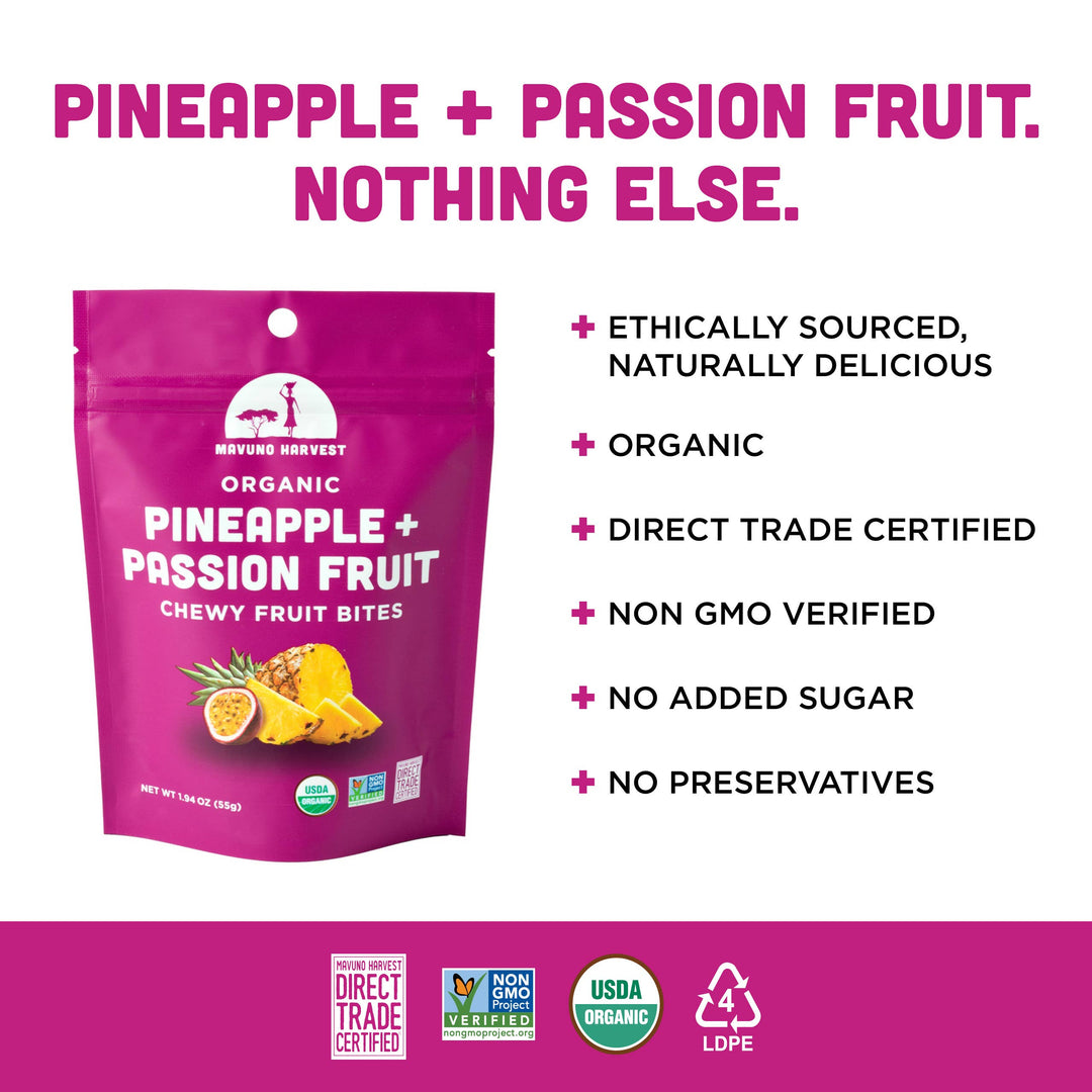 Organic Pineapple + Passionfruit Fruit Bites