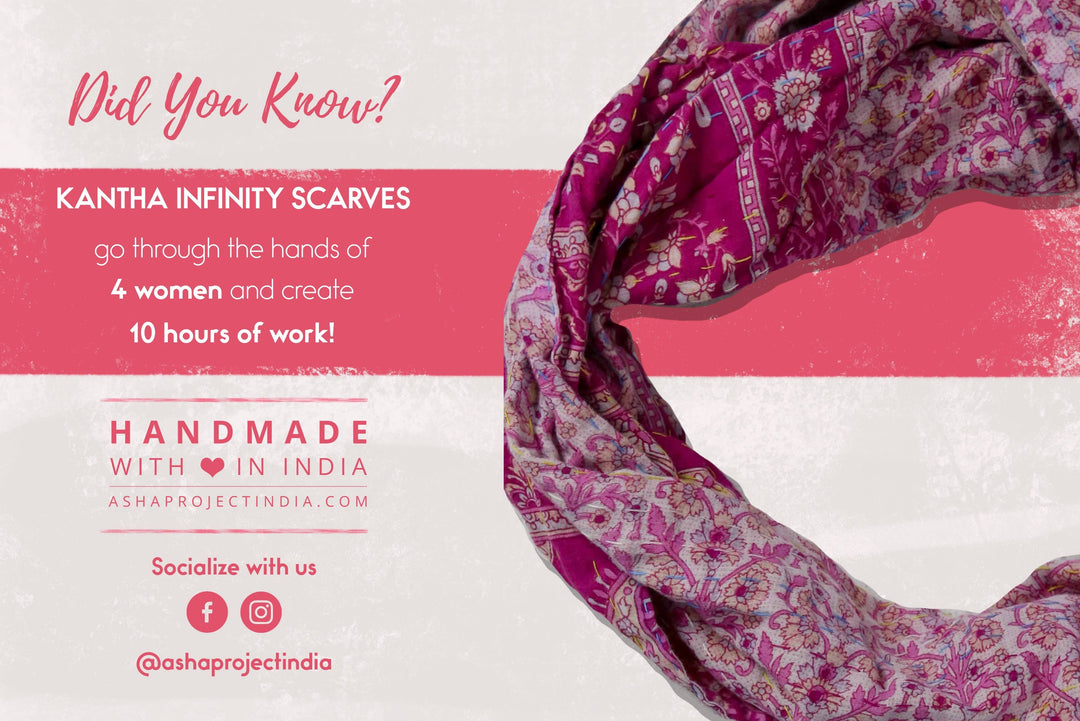 Kantha Infinity Scarf