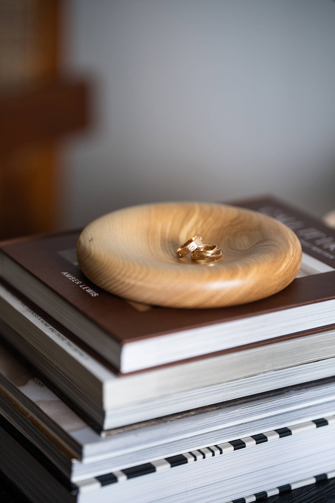 Hand Carved Wooden Jewelry Tray