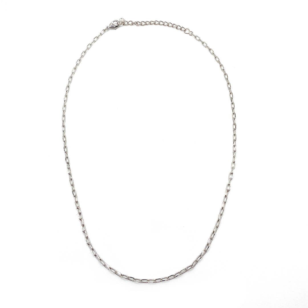 Frolic Paperclip Necklace: Gold tone