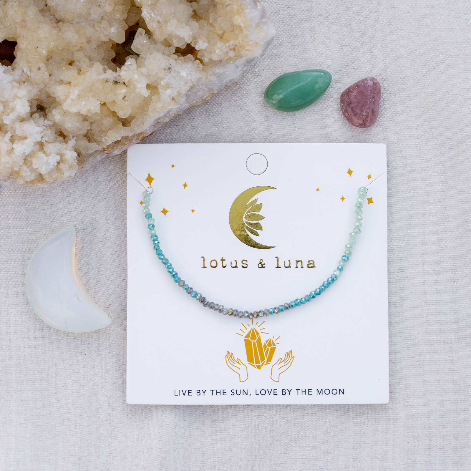 "Live by the Sun, Love by the Moon" Goddess Necklace