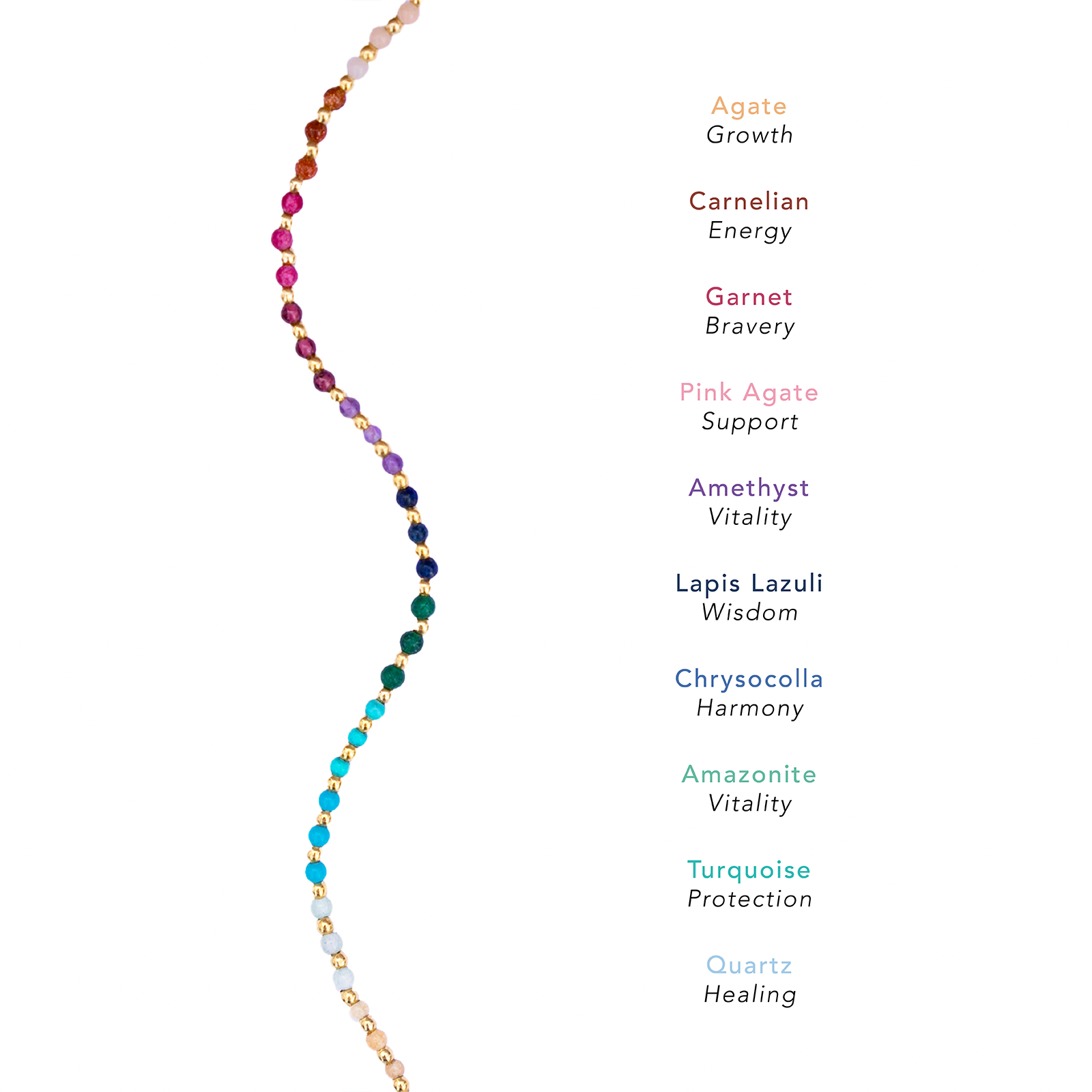 Divine Healer 2mm Metal Accent Healing Necklace