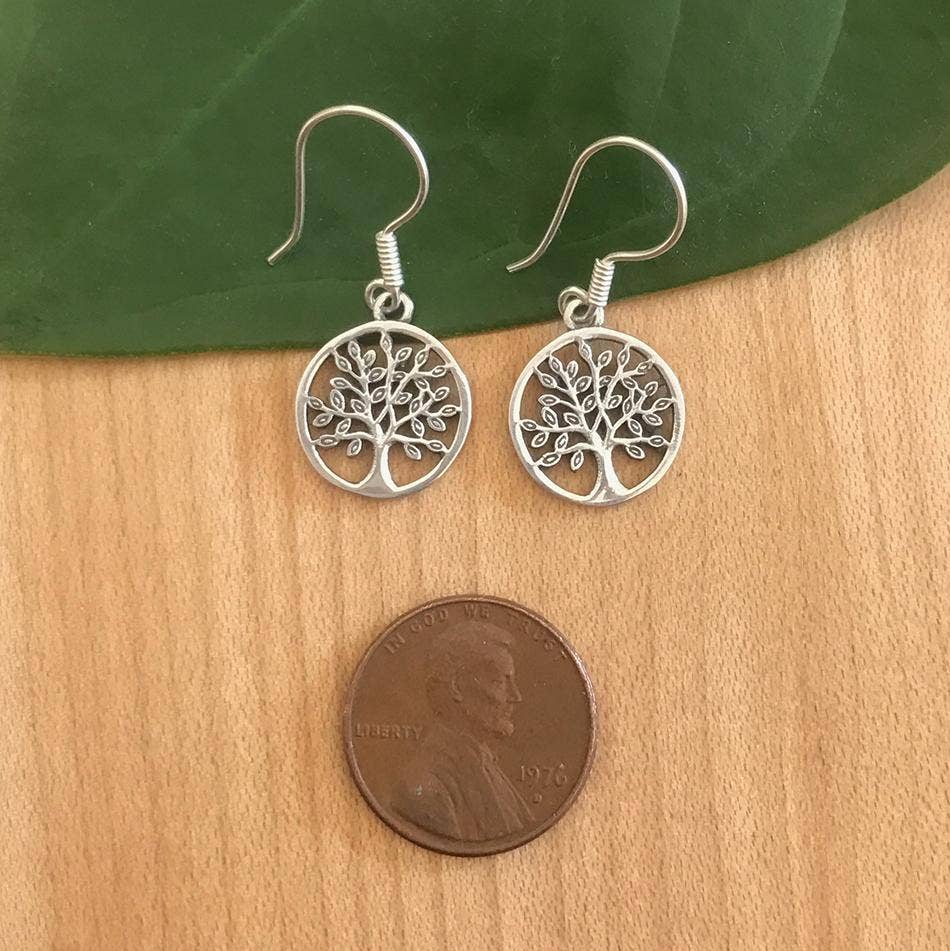 Tree of Life Earrings - Sterling Silver