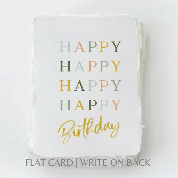 Folded Card | Happy Happy Happy Happy Birthday