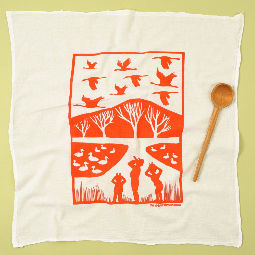 Flour Sack Dish Towel - Cranes