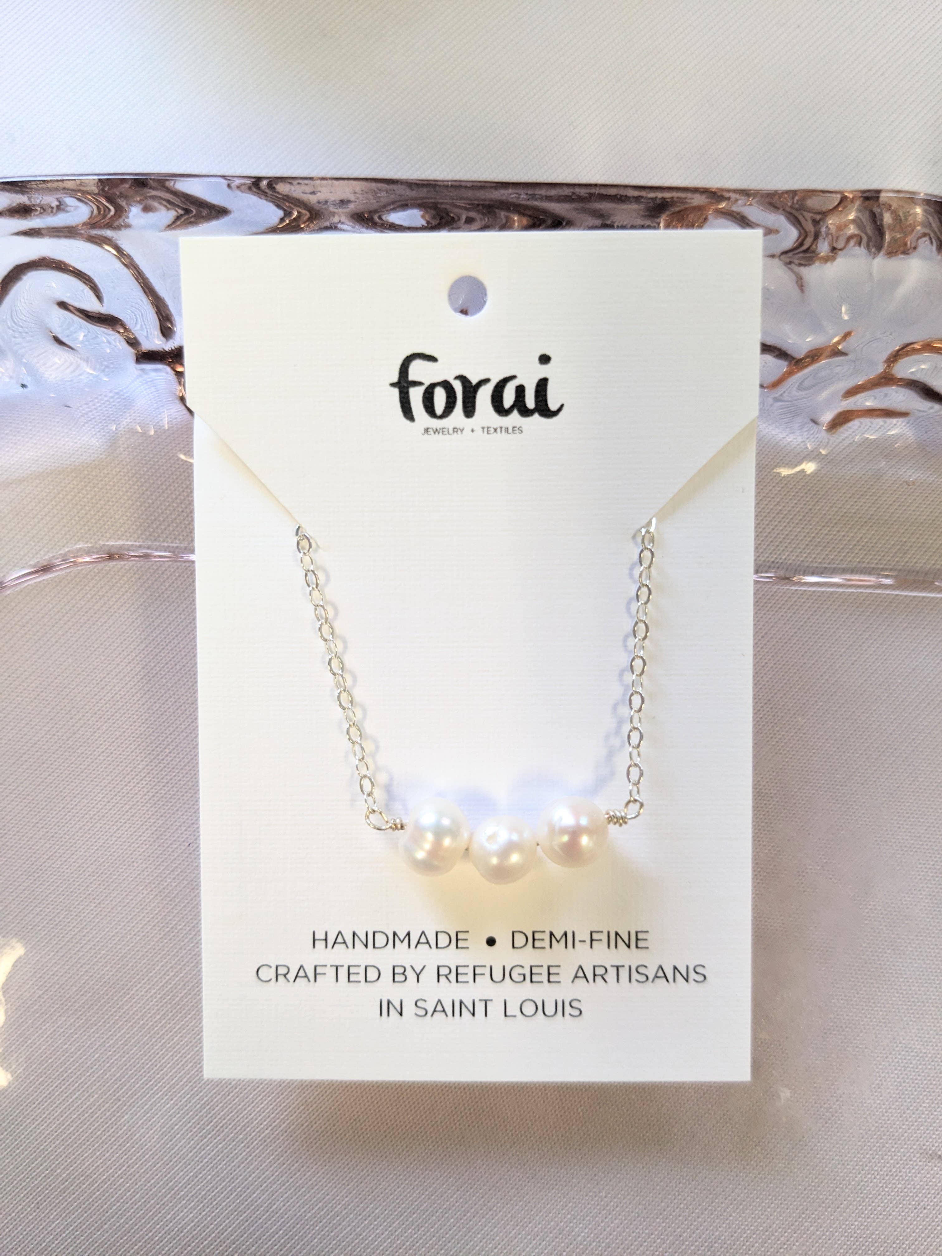 Leeda Pearl Bracelet in Sterling Silver