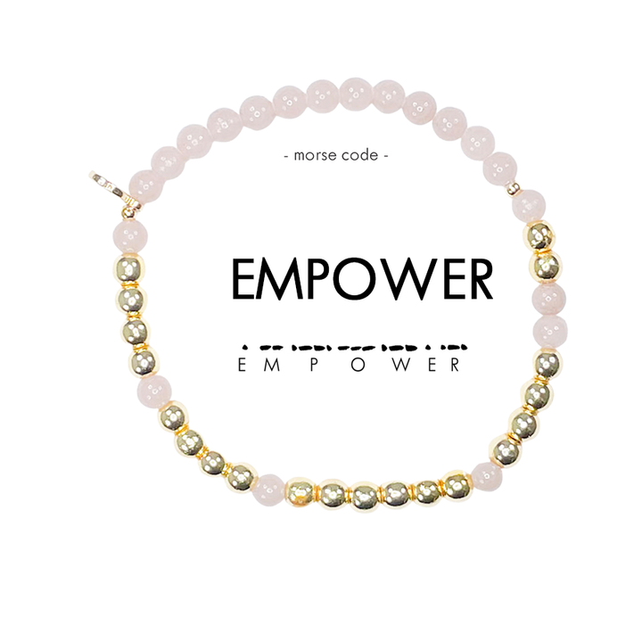 Gold Morse Code Bracelet | EMPOWER