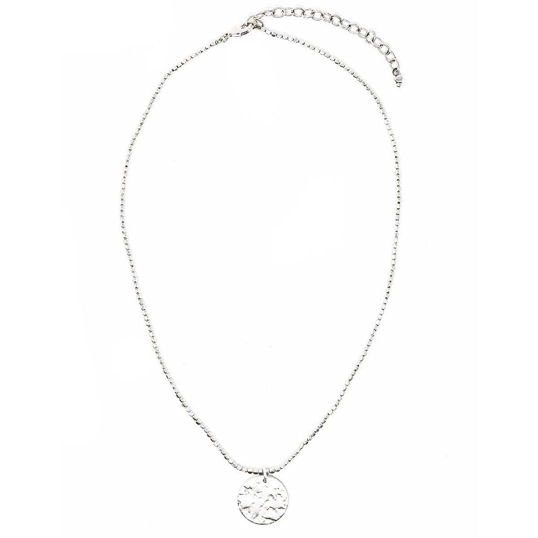 Simple Medallion Necklace (Silver)