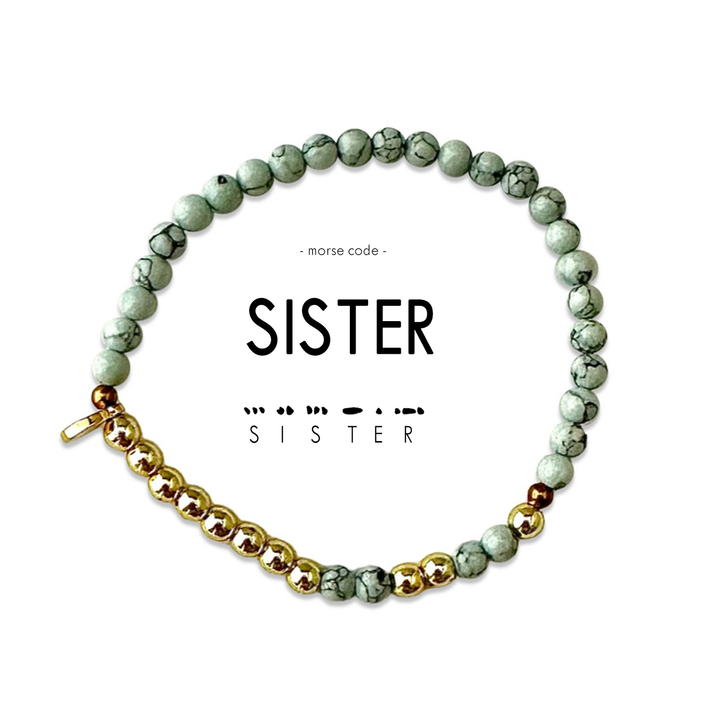 Gold Morse Code Bracelet | SISTER