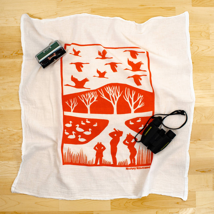 Flour Sack Dish Towel - Cranes