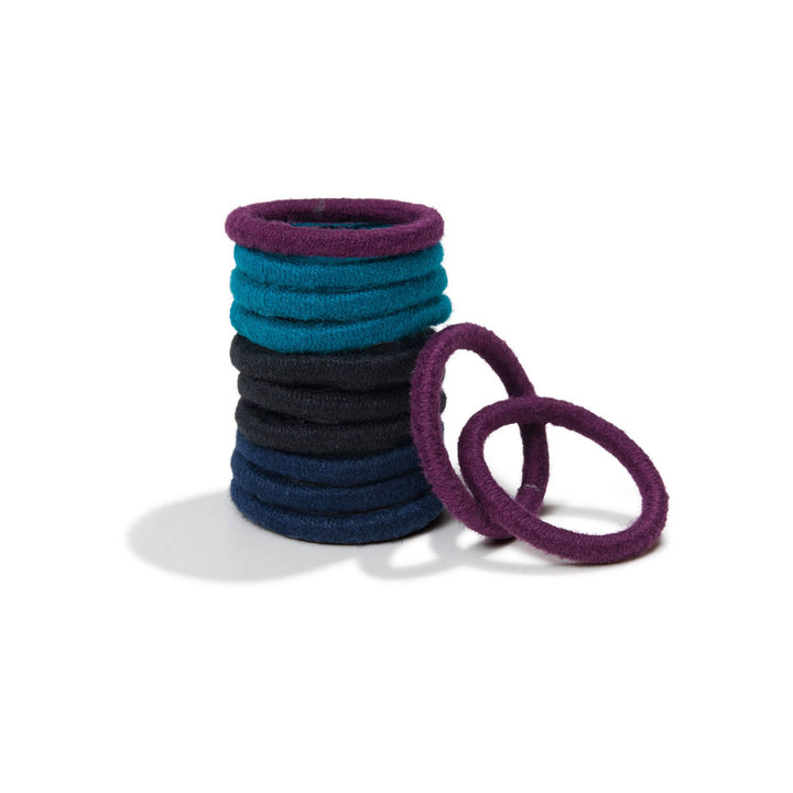 Plastic-free Round Hair Ties - Mini 12-pack - Dark Hues