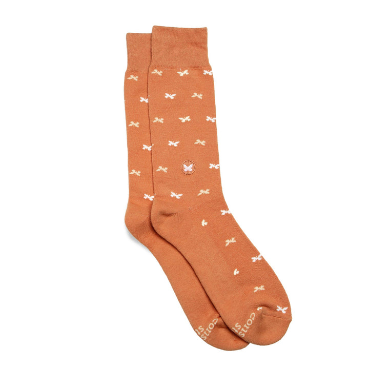 Socks that Stop Violence Against Women (Orange Butterflies)