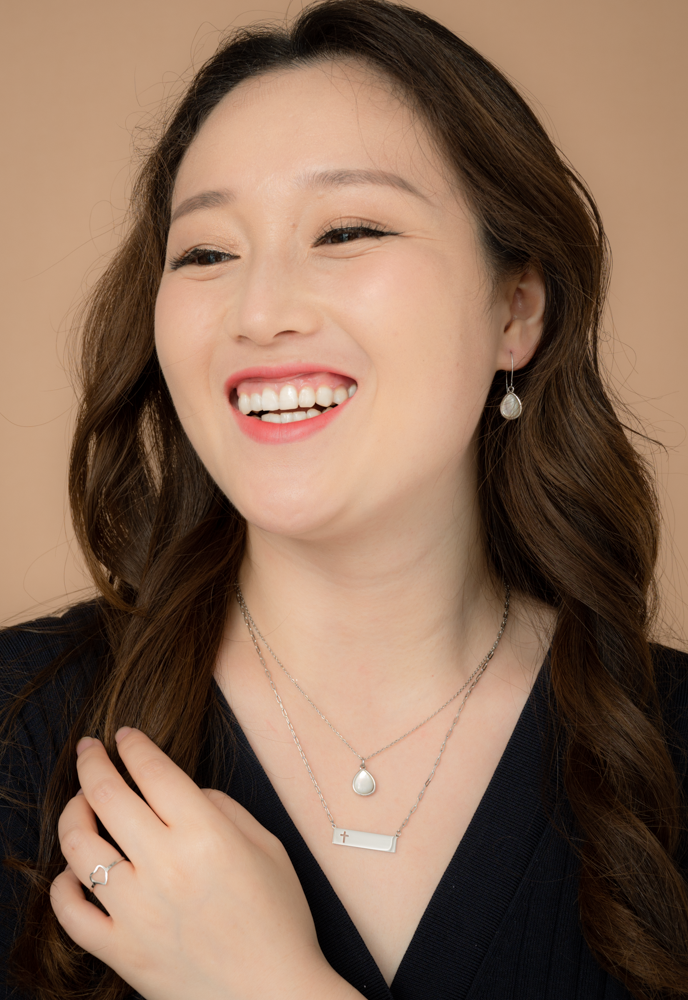 Layla Silver Cross Bar Necklace