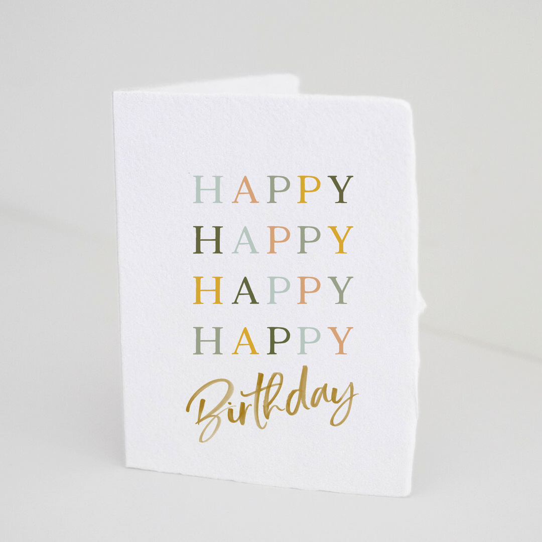 Folded Card | Happy Happy Happy Happy Birthday