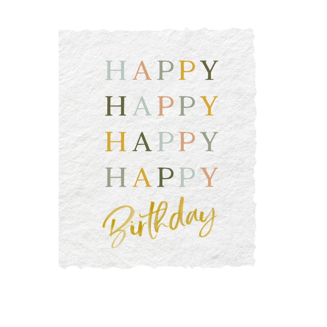 Folded Card | Happy Happy Happy Happy Birthday