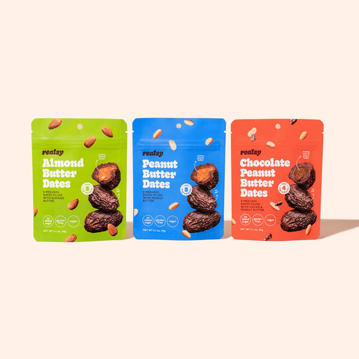 Peanut Butter Filled Medjool Date Snack Packs