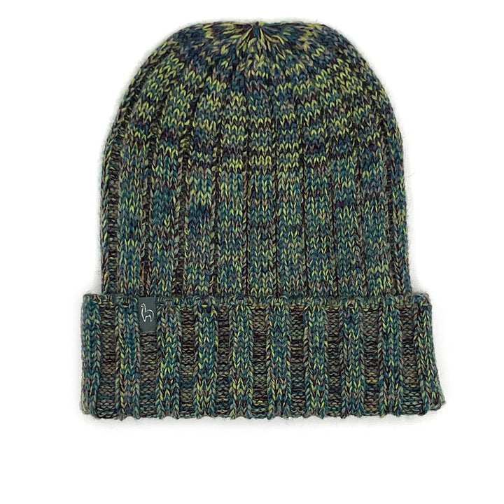 Alpaca Beanie Hat - Accordion - Moss