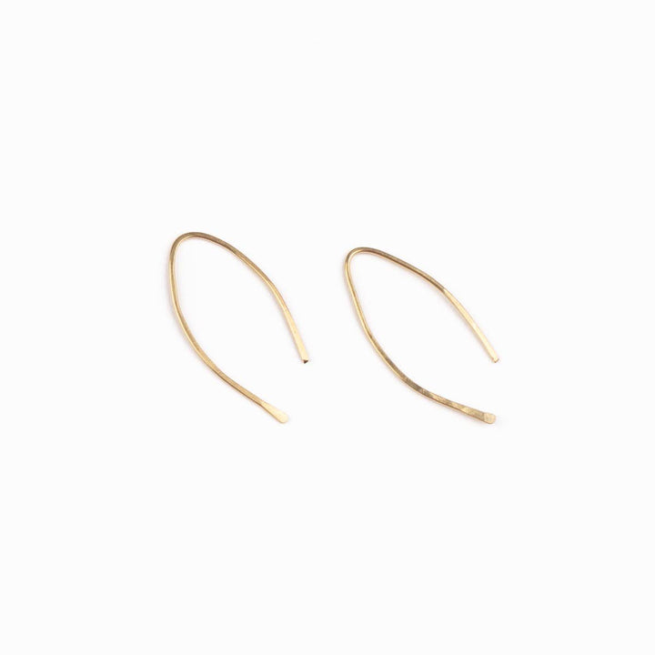 Qasioun Minimalist Mini-Threader Earrings in 14k Gold Fill