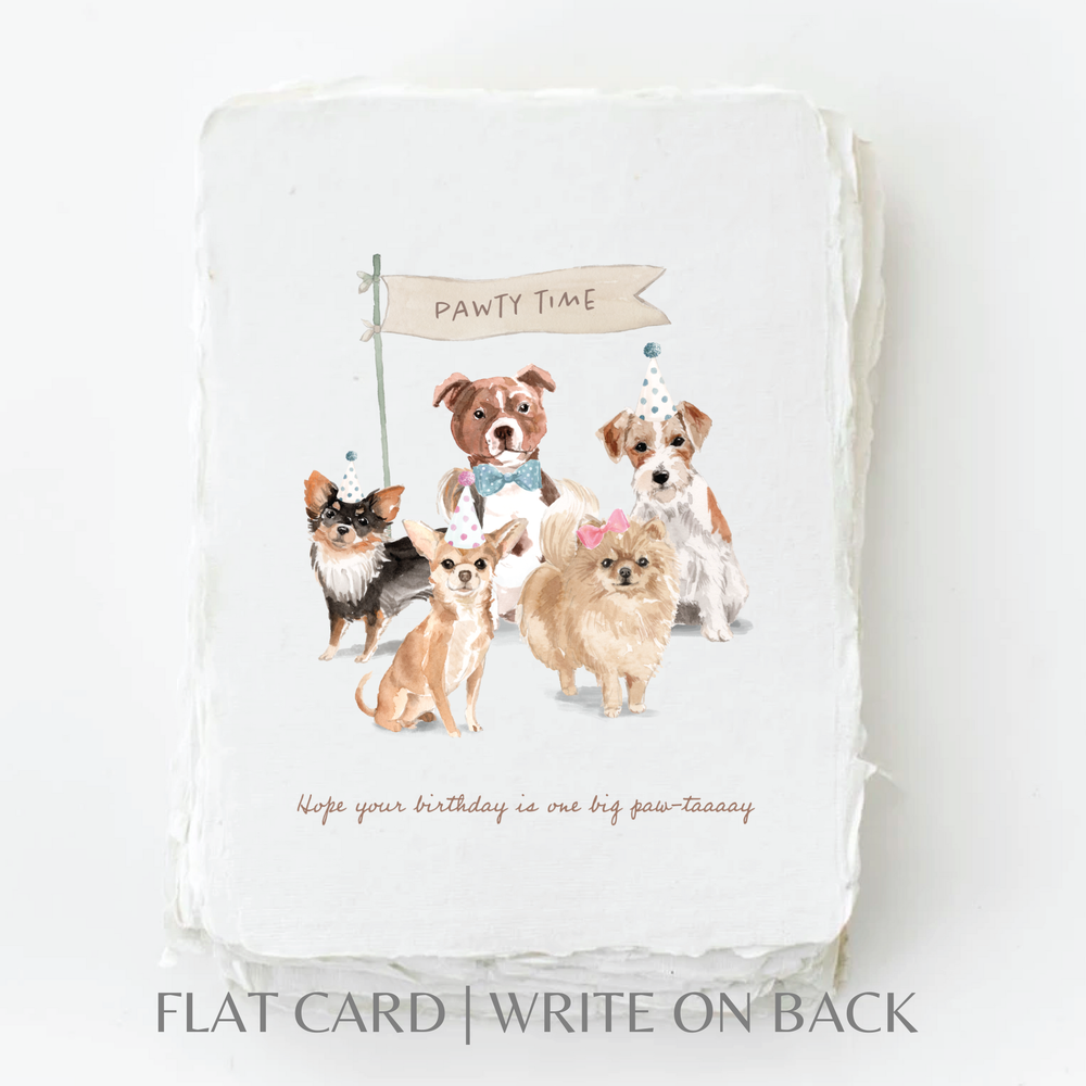 Folded Card | Birthday Paw-tay Dogs