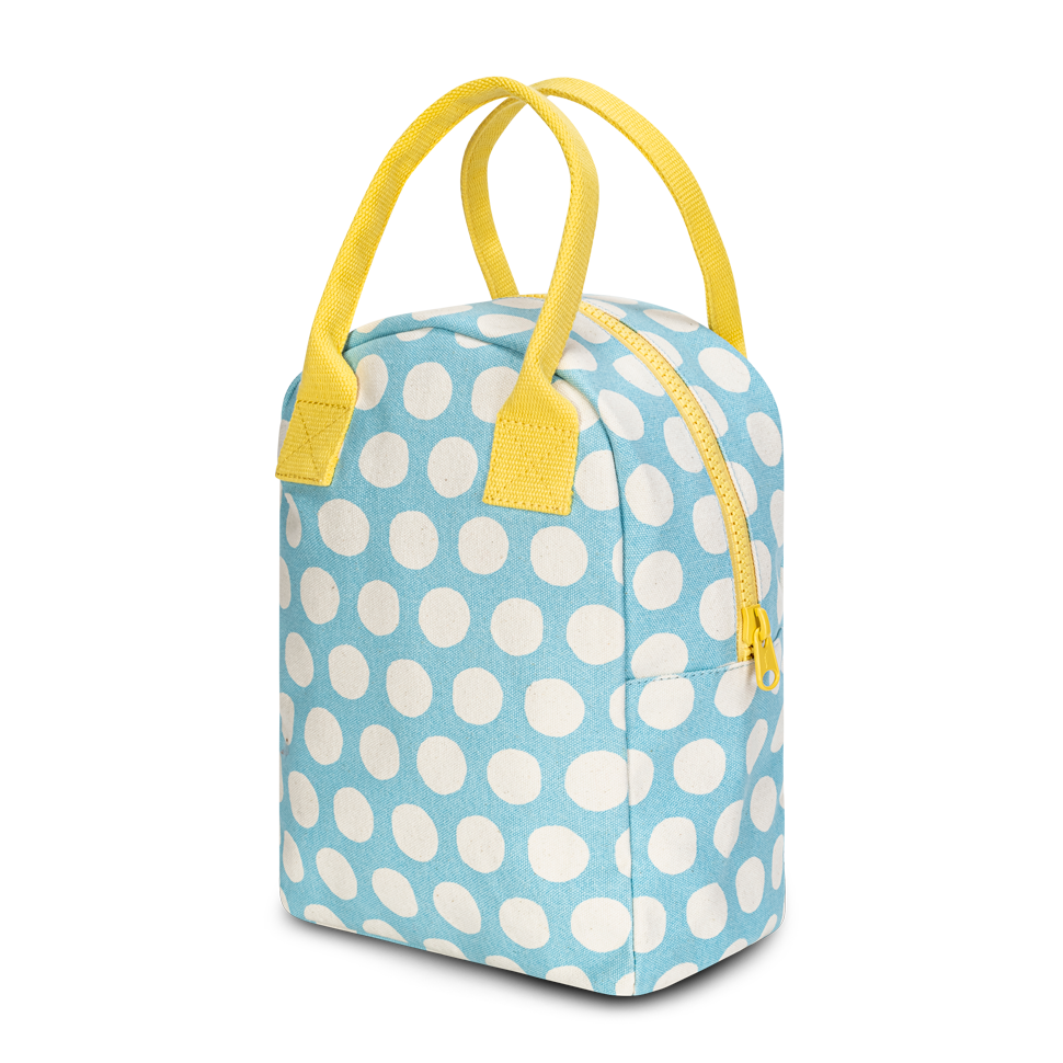 Zipper Lunch Bag - Dot Blue