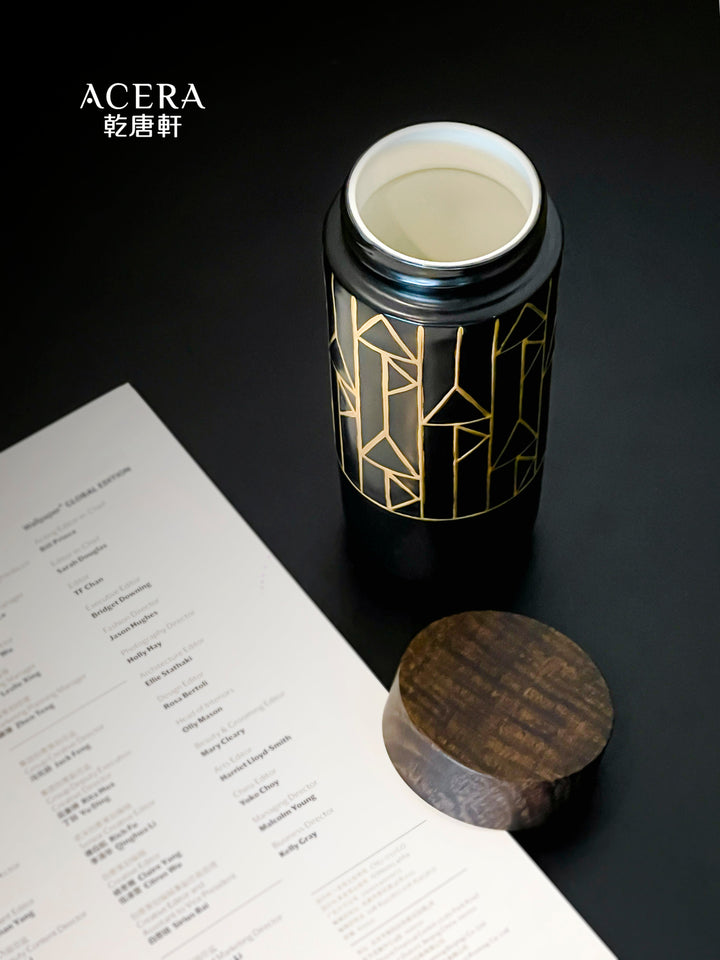 The Alchemical Signs Gold Ceramic Travel Mug