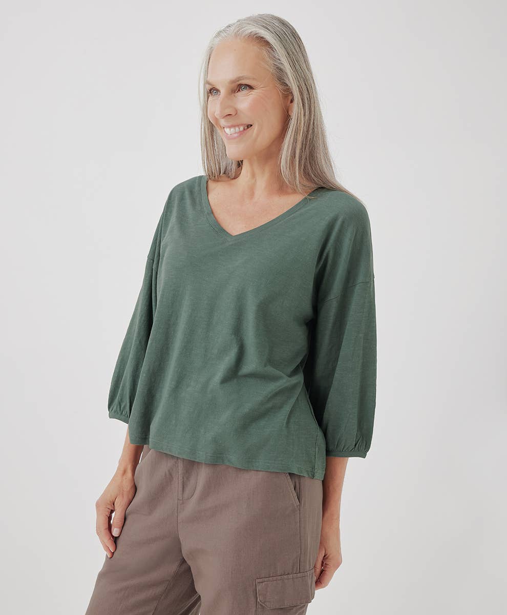 Featherweight Slub Peasant Top