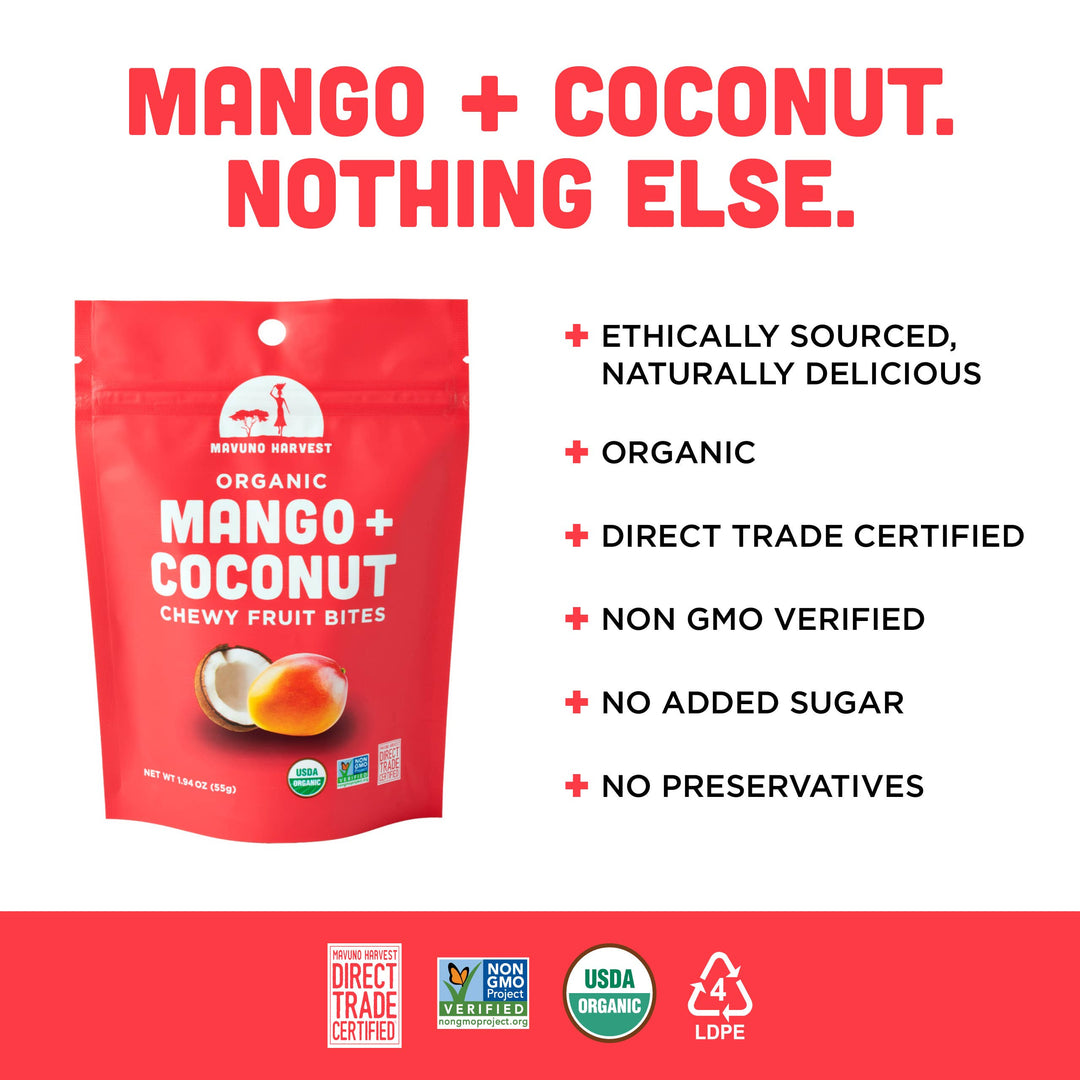Organic Mango + Coconut Fruit Bites