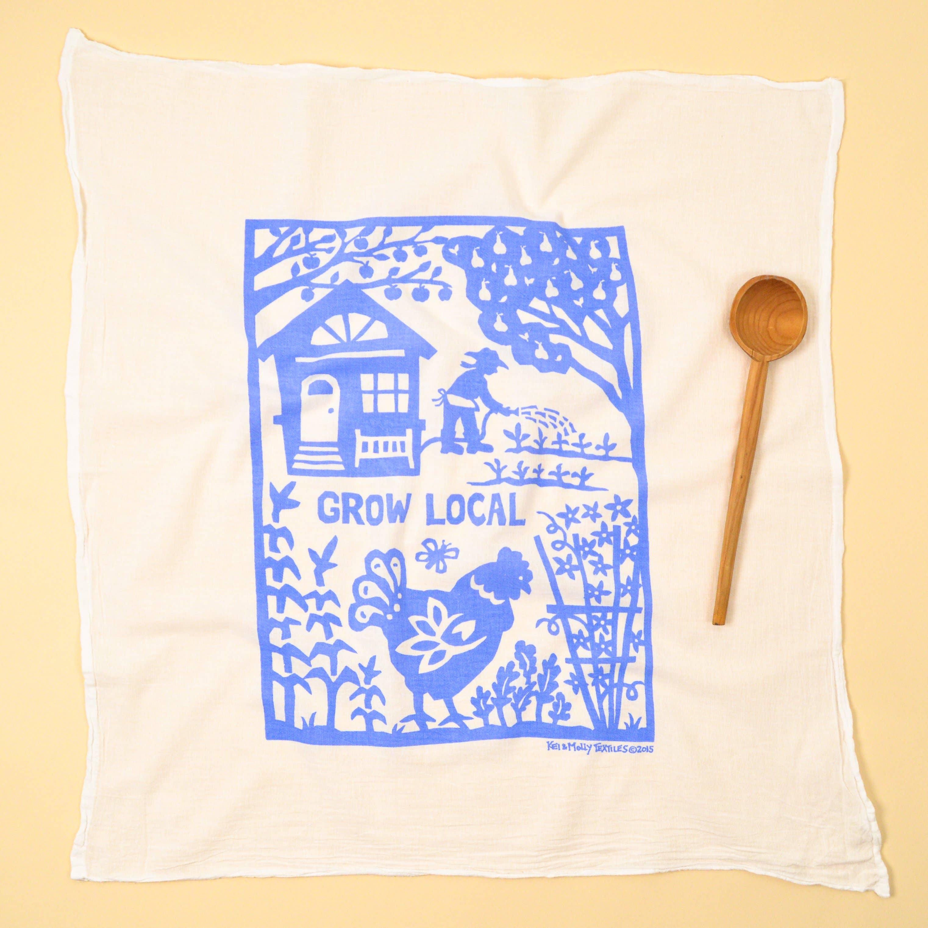 Flour Sack Dish Towel - Grow Local