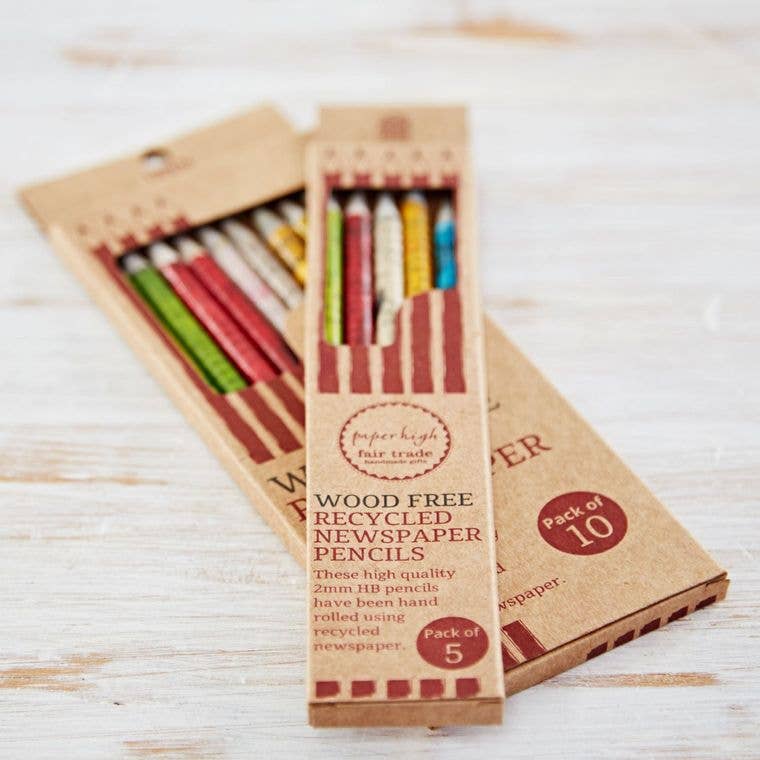 Recycled Newspaper Pencil Set - Set Of Pencils