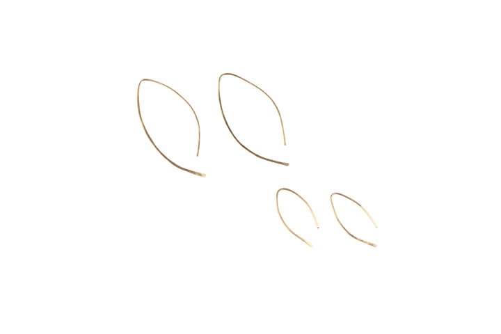 Qasioun Minimalist Threader Earrings in 14k Gold Fill