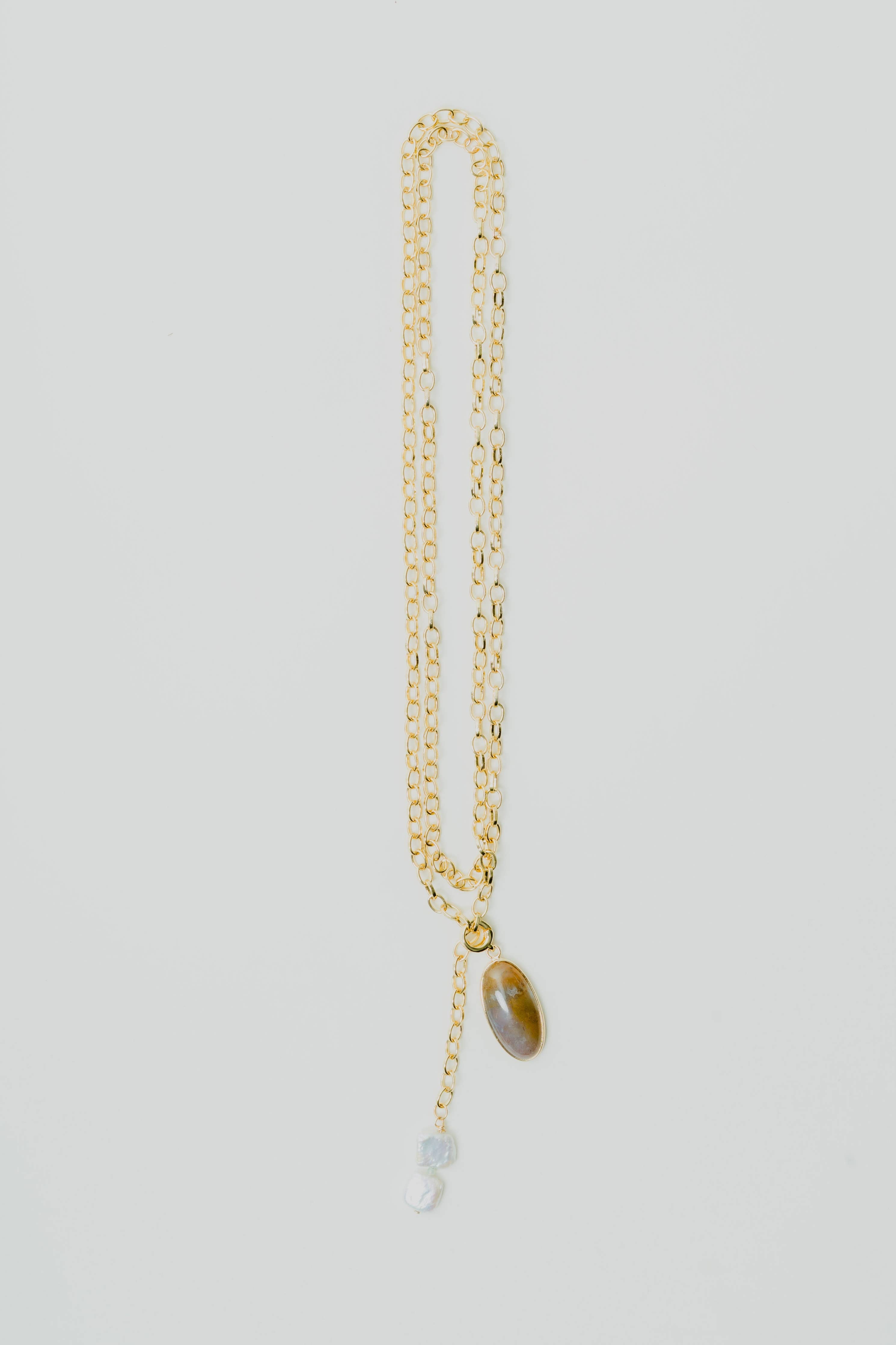 Ivy + Pearl Link Necklace