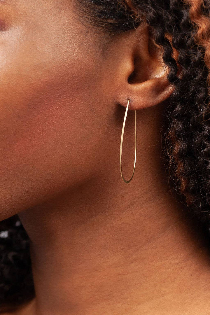 Azmera Hammered Loop Earrings