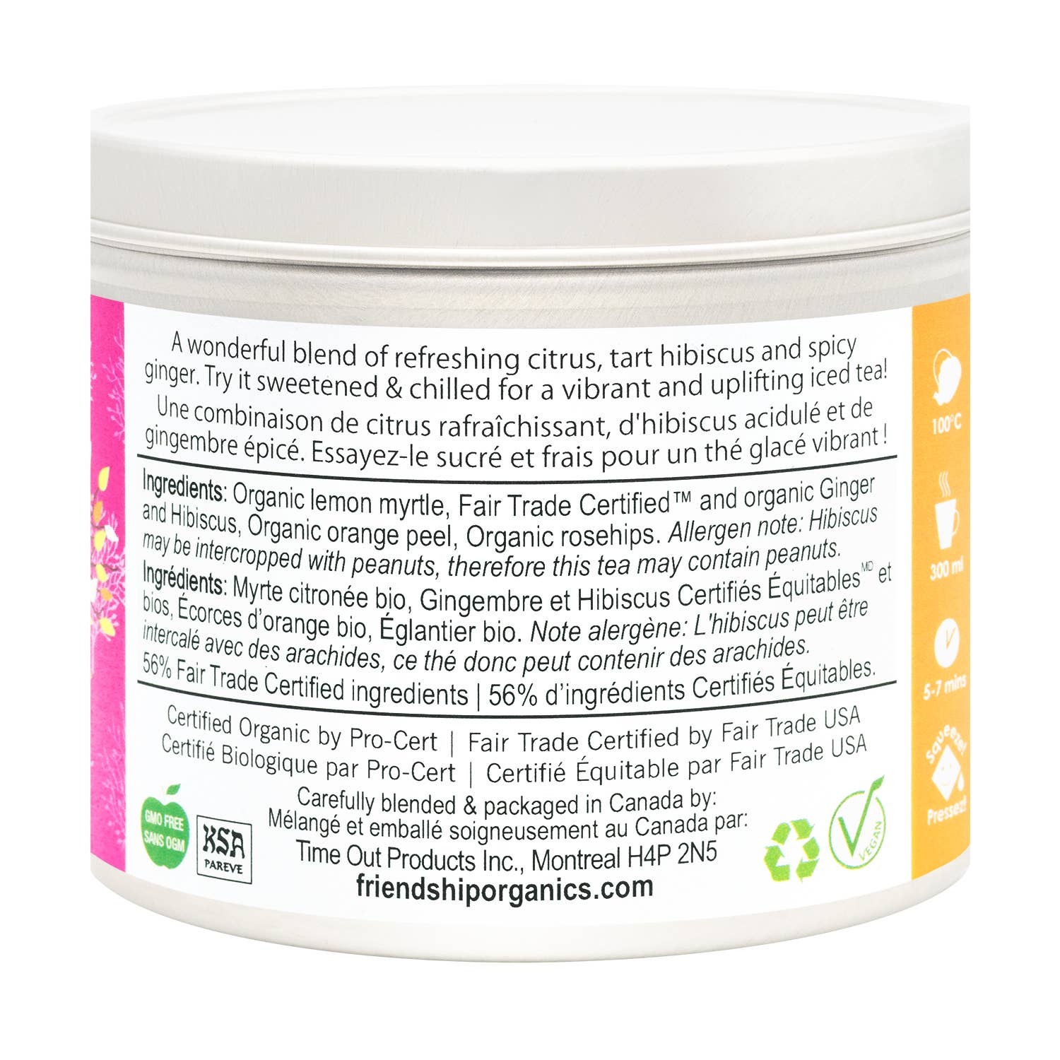 Lemon Ginger Rosé Herbal Tea