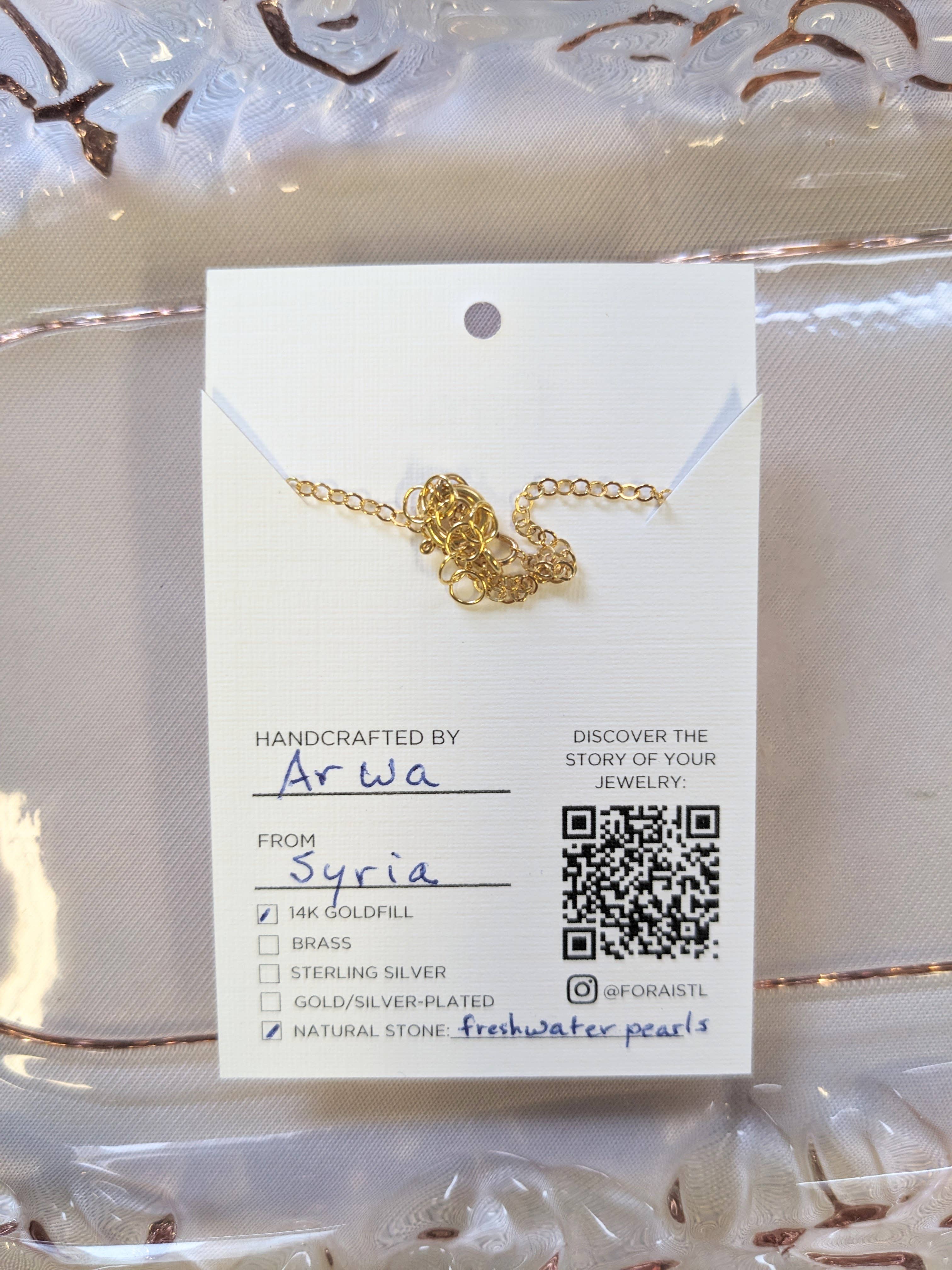 Leeda Pearl Bracelet in 14k Gold Filled