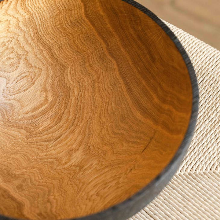 Hand-Carved Ukrainian Charred Wood Bowl