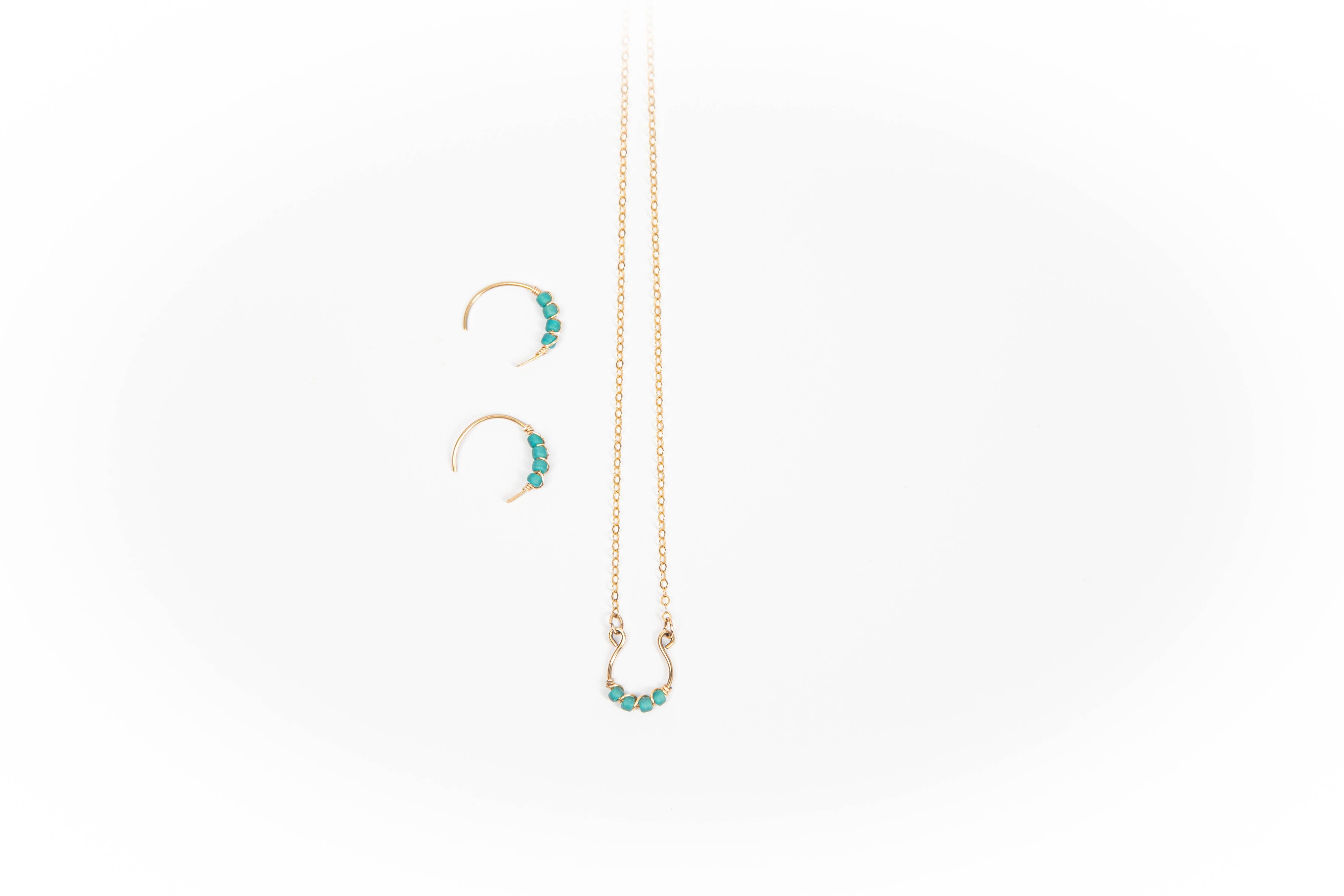 Moab Western Horseshoe Necklace in 14k Gold Filled