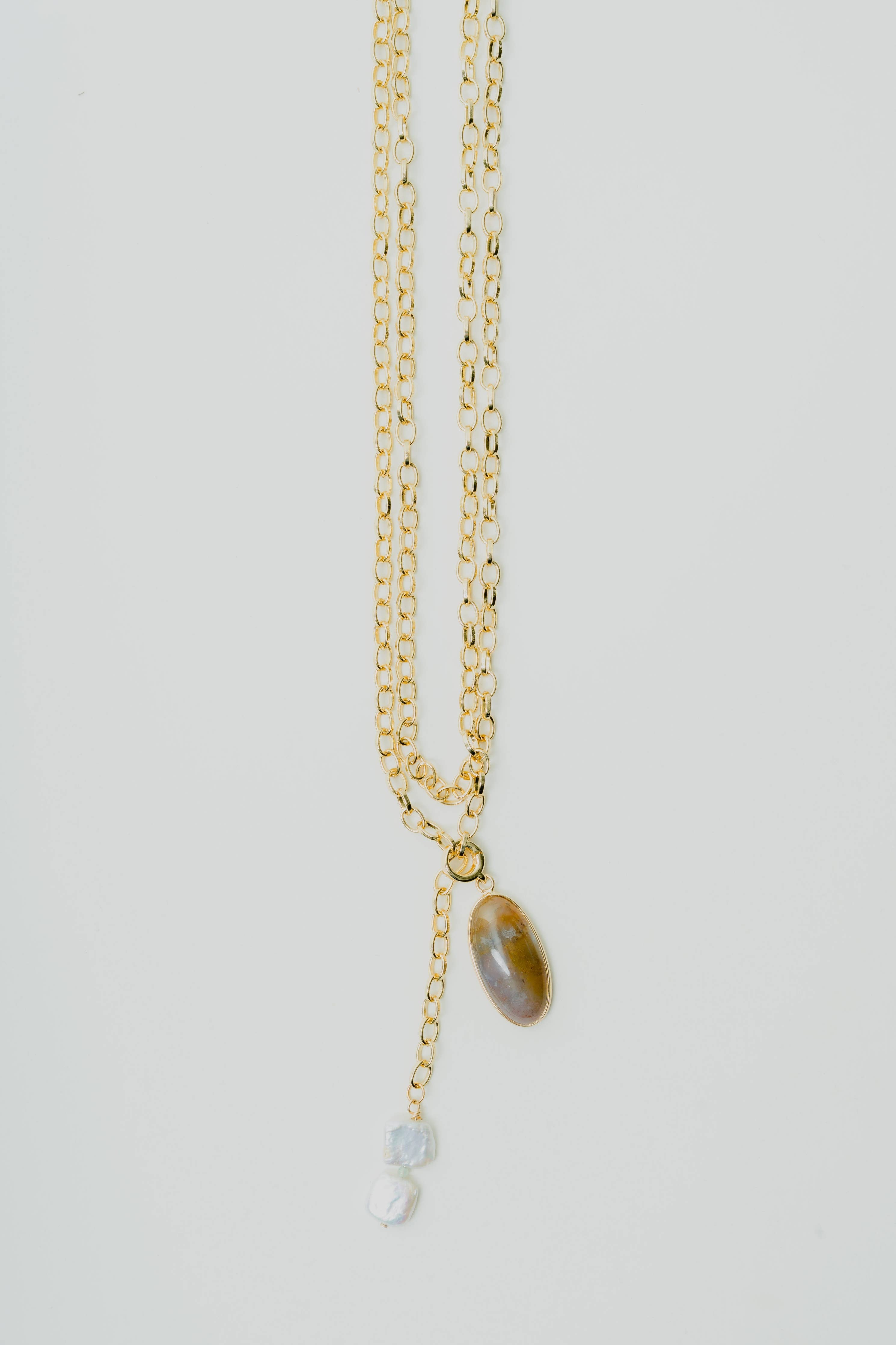 Ivy + Pearl Link Necklace