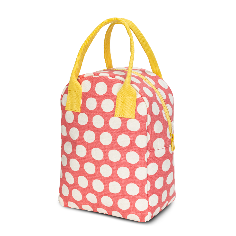 Zipper Lunch Bag - Dot Pink