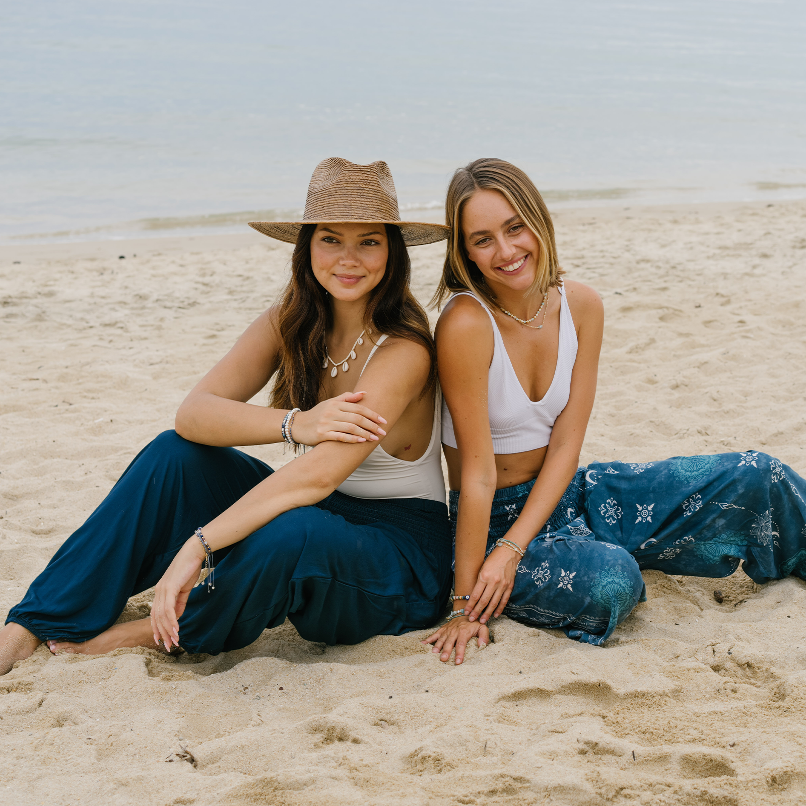 Tropic Teal Harem Pants with Pockets