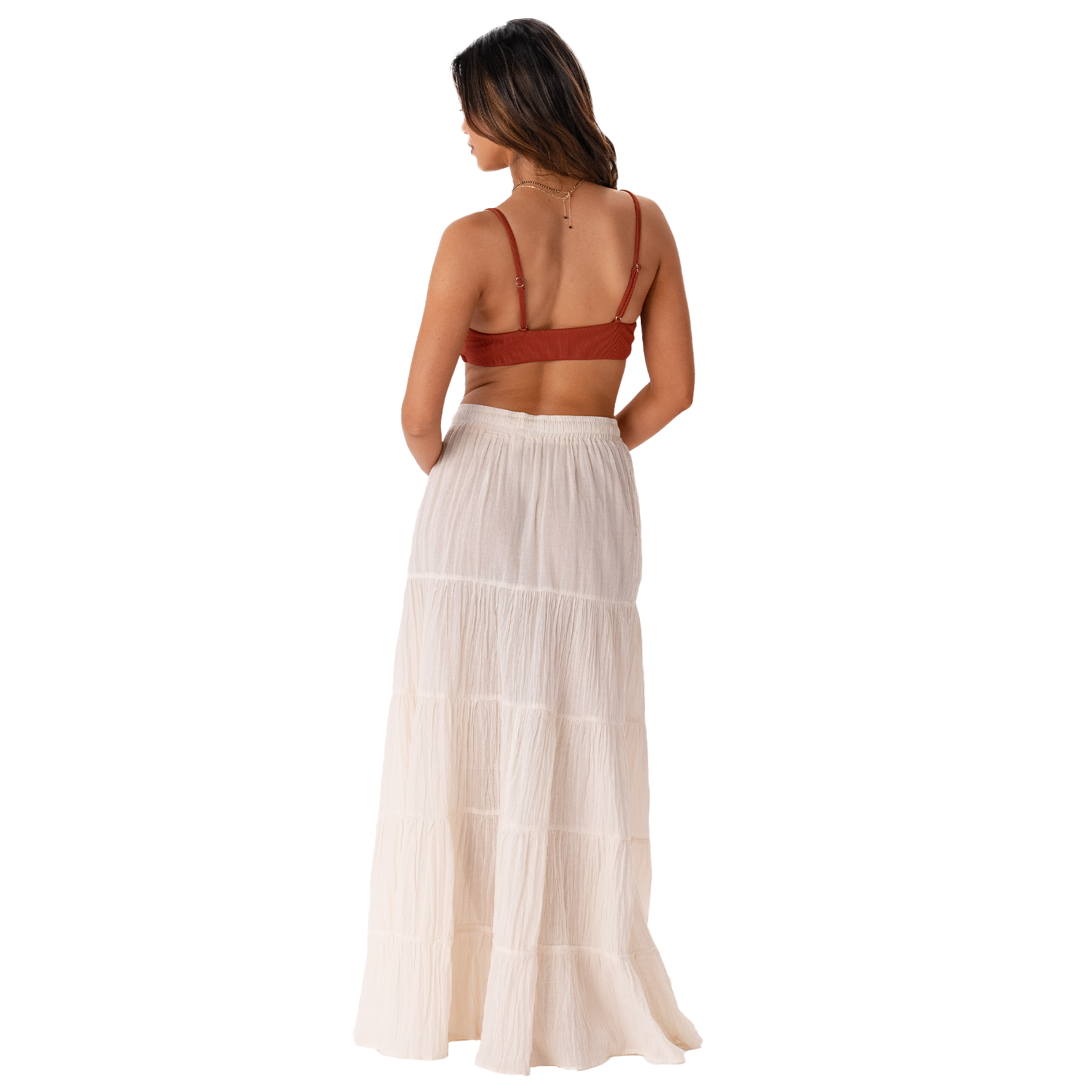 Cream Shipwrecked Maxi Skirt (No Beads)