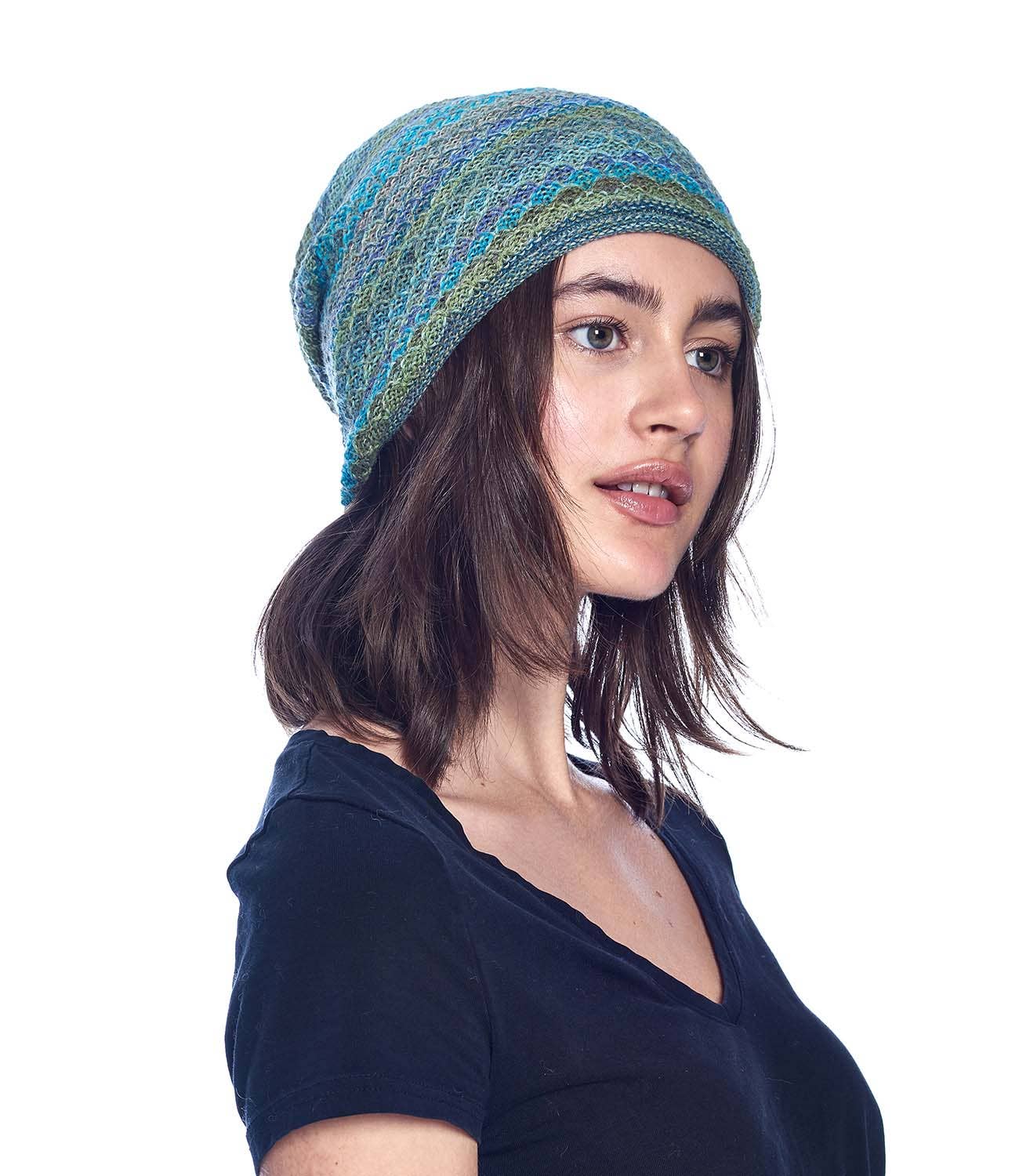 Alpaca Beanie - Printed - Seaweed