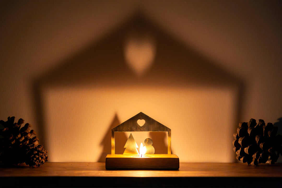 Tealight Shadow Caster | House with Candle Holder