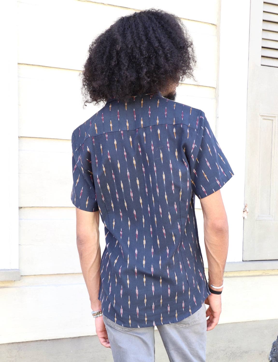 Badru Men's Button Down Shirt - Cotton Navy