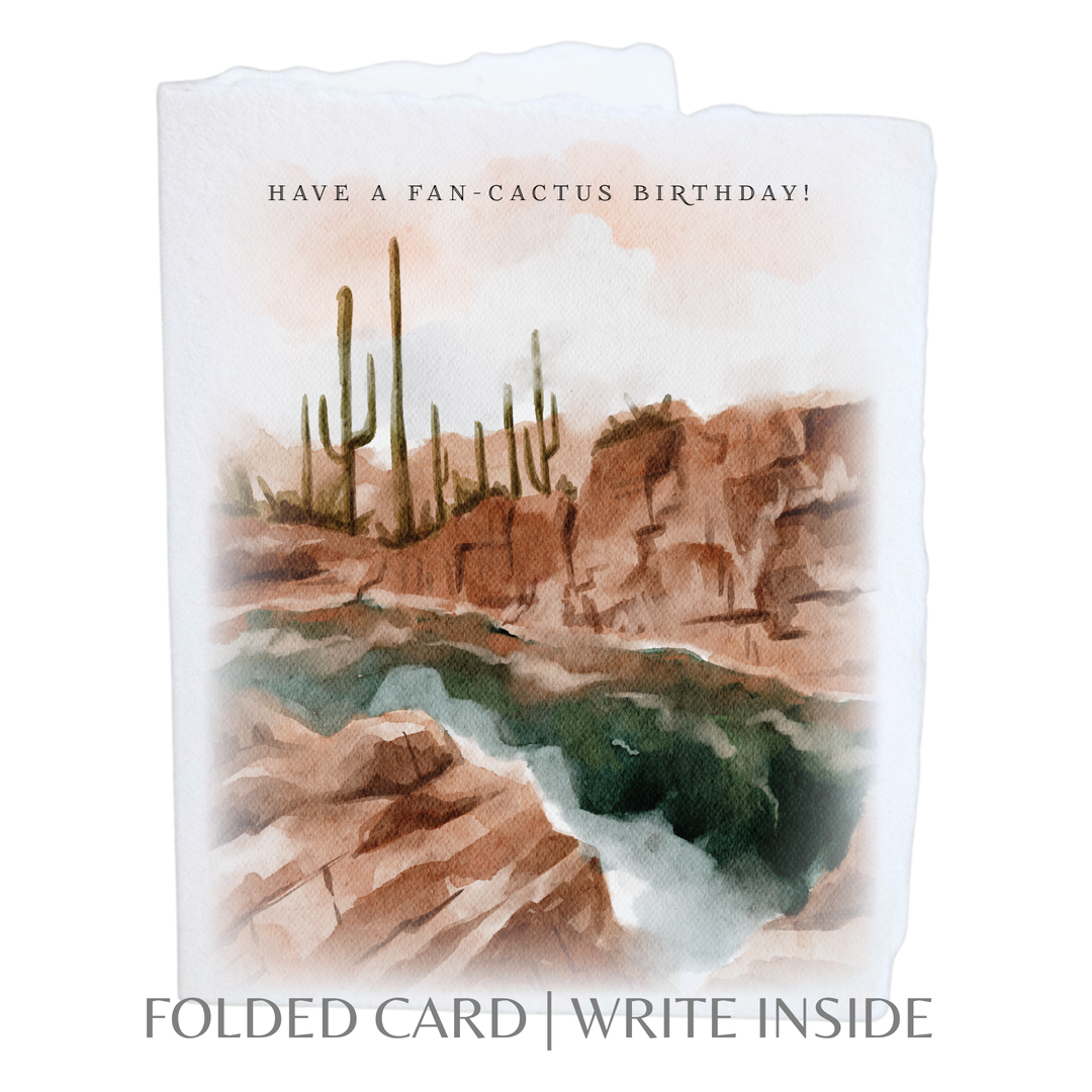 Folded Card | Fan-Cactus Birthday