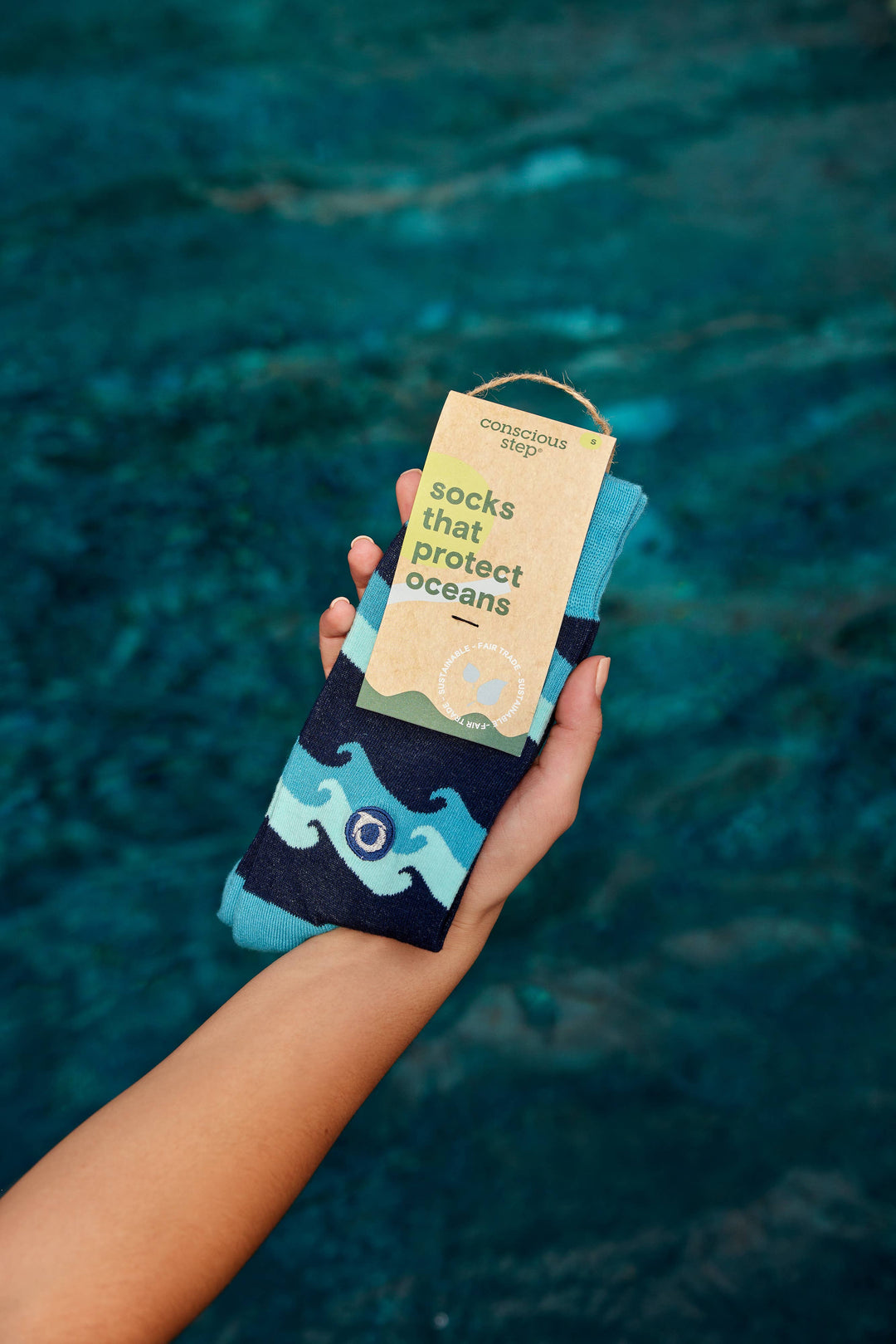 Socks that Protect Oceans (Rolling Waves)