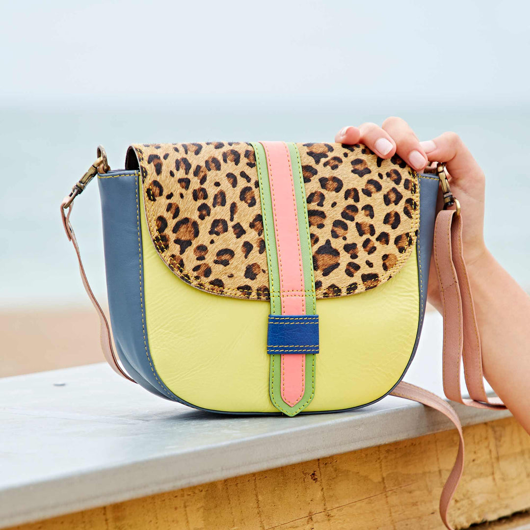 Seema Recycled Leather Multicoloured Crossbody Bag