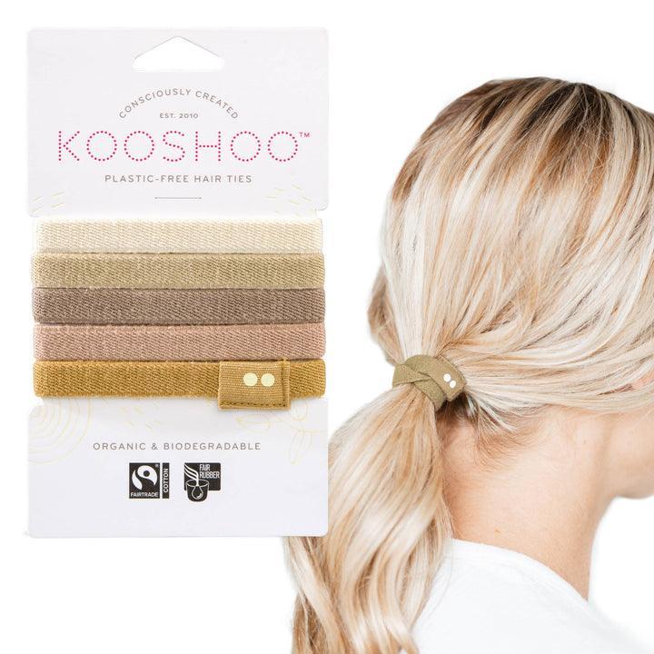 Plastic-free Flat Hair Ties - Blond