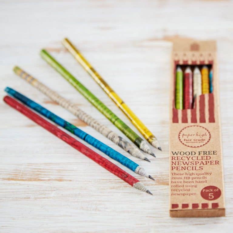 Recycled Newspaper Pencil Set - Set Of Pencils