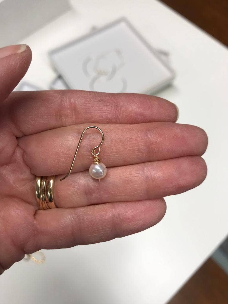 Leeda Pearl Earrings in 14k Gold Filled